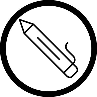 Kalem. Web simgesi basit illüstrasyon