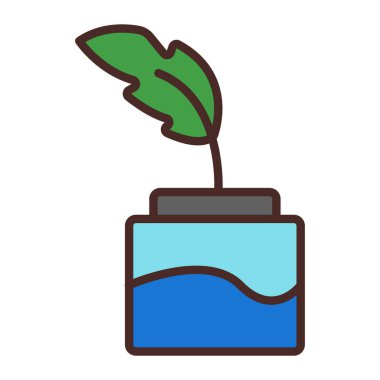 ekoloji vektörü düz renk simgesi