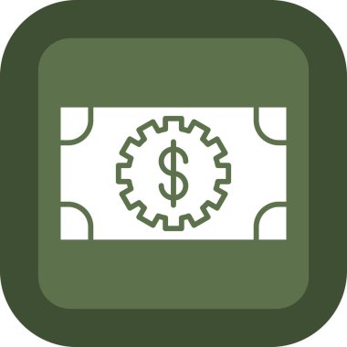 Dolar. Web simgesi basit tasarım