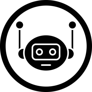 Robot simgesinin vektör illüstrasyonu