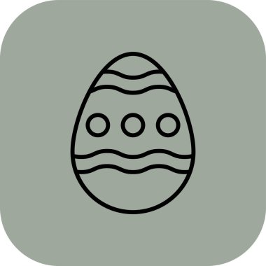 Paskalya yumurtası simgesi, vektör illüstrasyonu