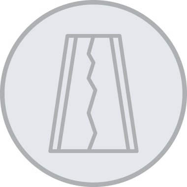 Kırık pencereli izole edilmiş bir yol işareti çizimi