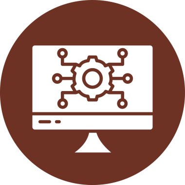 Bilgisayar. Web simgesi basit illüstrasyon