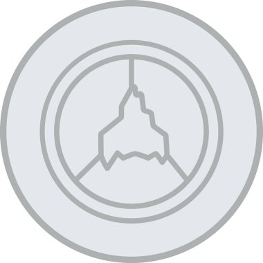 pusula düz vektör simgesi