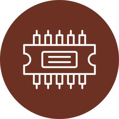 Cpu simge vektör illüstrasyonu