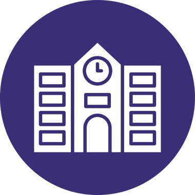 Bina. Web simgesi basit illüstrasyon