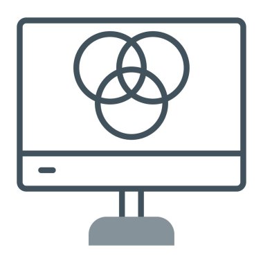 bilgisayar vektör çizgisi simgesi, düzenlenebilir vuruş, simge