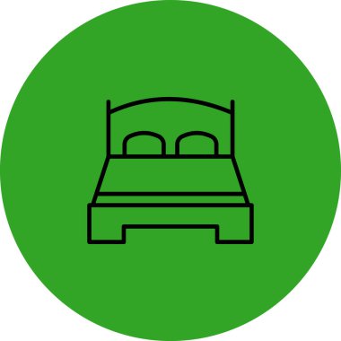 yatak ikonu vektör illüstrasyonu