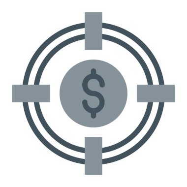 Sikke dolar vektör simgesi tasarımı, dolar para birimi sembolü