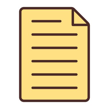 belge simgesi vektör illüstrasyonu