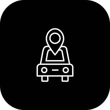 Araba sürücüsünün vektör simgesi