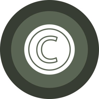 Telif hakkı işareti simgesi, vektör çizim