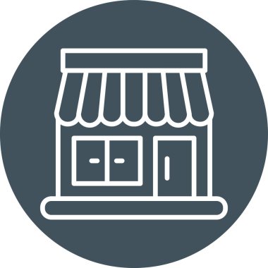 dükkan simgesi vektör illüstrasyonu