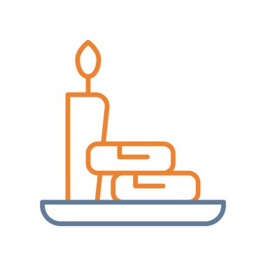 Mum vektör simgesi dizaynlı doğum günü pastası