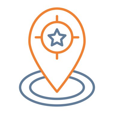 Harita işaretleyici vektör illüstrasyonunu göster