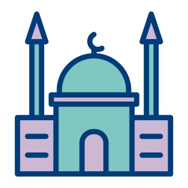 Müslüman camii vektör illüstrasyonu