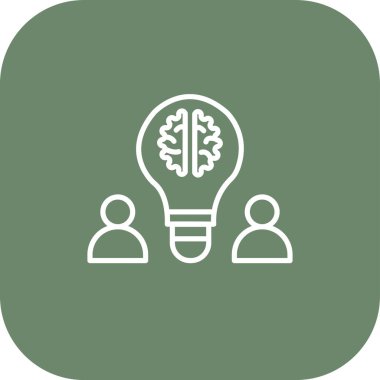 Beyni olan insan kafası, fikirler konsepti, gri arka planda yaratıcı simge