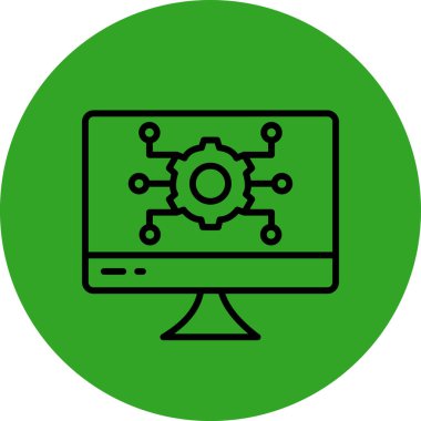 Bilgisayar simgesinin vektör illüstrasyonu