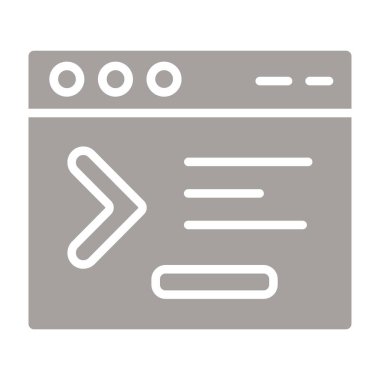 Tarayıcı web geliştirme simgesi ana hat biçiminde