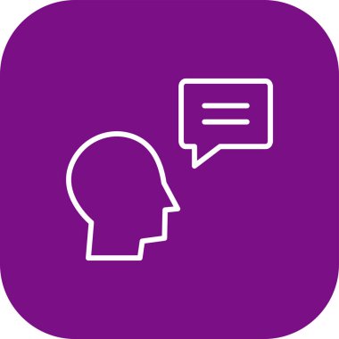 Sohbet simgesinin vektör illüstrasyonu