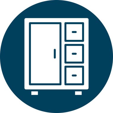 Dolap. Web simgesi basit illüstrasyon