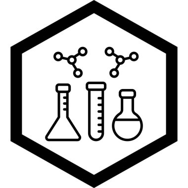 Kimyasal matara. Basit illüstrasyon