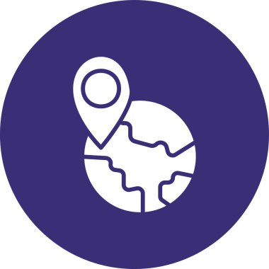 Bir harita simgesinin vektör illüstrasyonu