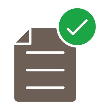 belge vektör renk çizgisi simgesi