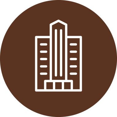 Bina. Web simgesi basit illüstrasyon