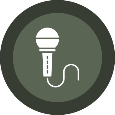 Mikrofon simgesinin vektör illüstrasyonu