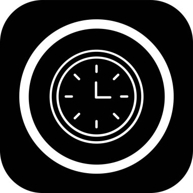vektör saat simgesi, vektör illüstrasyonu