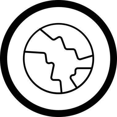 harita web simgesi basit illüstrasyon