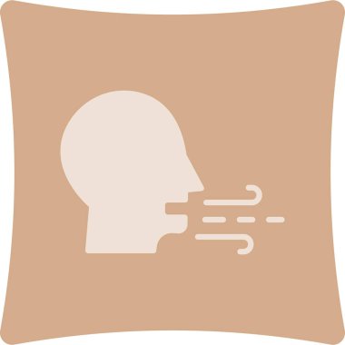 Konuşma baloncuklu insan yüzü ve ağzı olan ikon