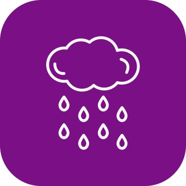 Kişisel ve ticari kullanım için vektör yağmur simgesi.