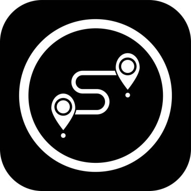 Vektör konumu simge illüstrasyonu