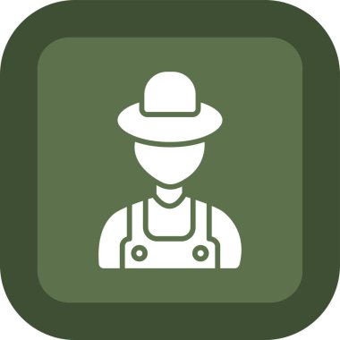 çiftçi ikonu vektör illüstrasyonu