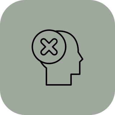 Beyin simgesi, vektör illüstrasyonu