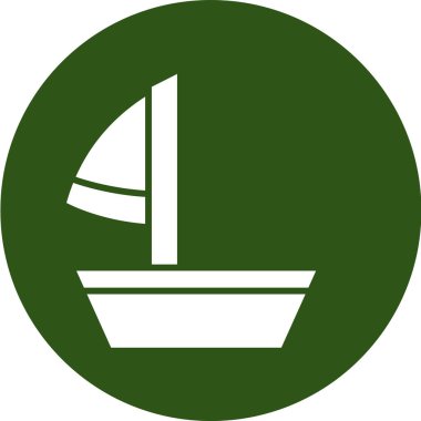 Gemi simgesi vektör illüstrasyonu