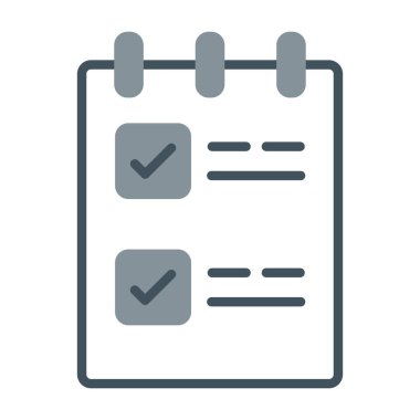 Kontrol listesi simgesi vektör illüstrasyonu