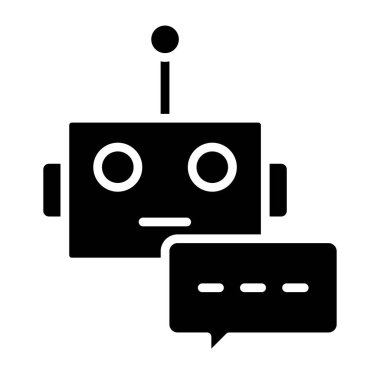 robot ikon vektör illüstrasyonu