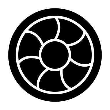 Siyah bir simgenin vektör illüstrasyonu