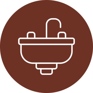 güzel küvet çizgisi vektör simgesi