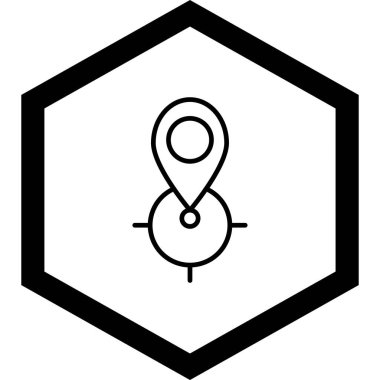 Bir harita simgesinin vektör illüstrasyonu