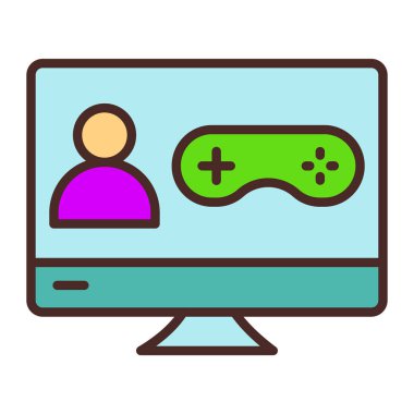 oyun konsolu renk vektörü simgesi kolayca düzenleyebilir ya da değiştirebilir