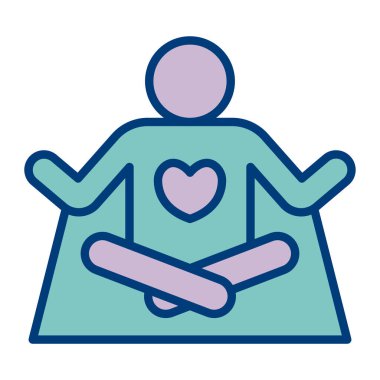 elleri olan kalp ve insan vektör çizimi tasarımı