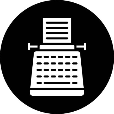 Daktilo Vektörü Şekil Simgesi Tasarımı