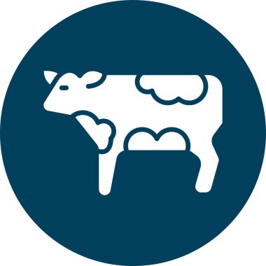 İnek. Web simgesi basit illüstrasyon