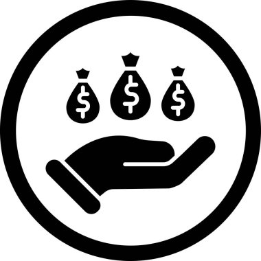 Dolar. Web simgesi basit illüstrasyon