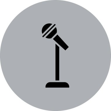 Mikrofon. Web simgesi vektör illüstrasyonu