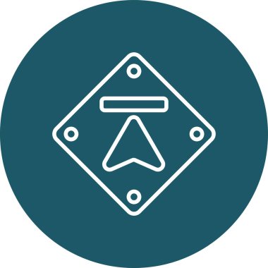 Yukarı Okun simgesi, vektör illüstrasyonu